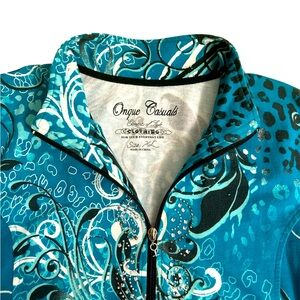 Onque Casuals Colorful 2 Piece Shirt and Jacket, XL